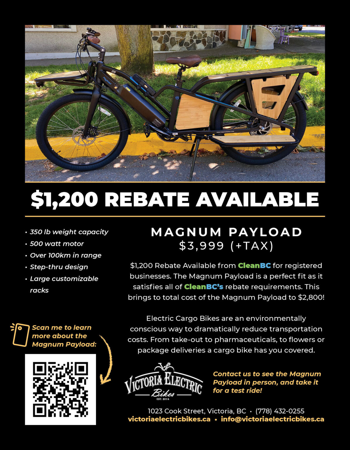 victoria-electric-bikes-1-200-business-rebate-for-magnum-payload